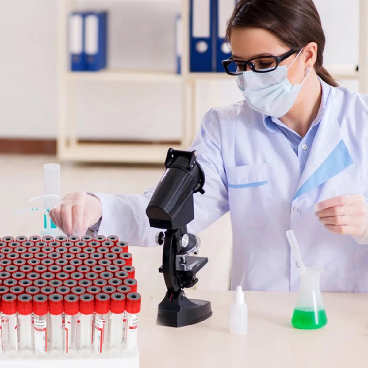 100PCS 500ML Sterile Glass Vacuum Blood Collection Tubes P350148