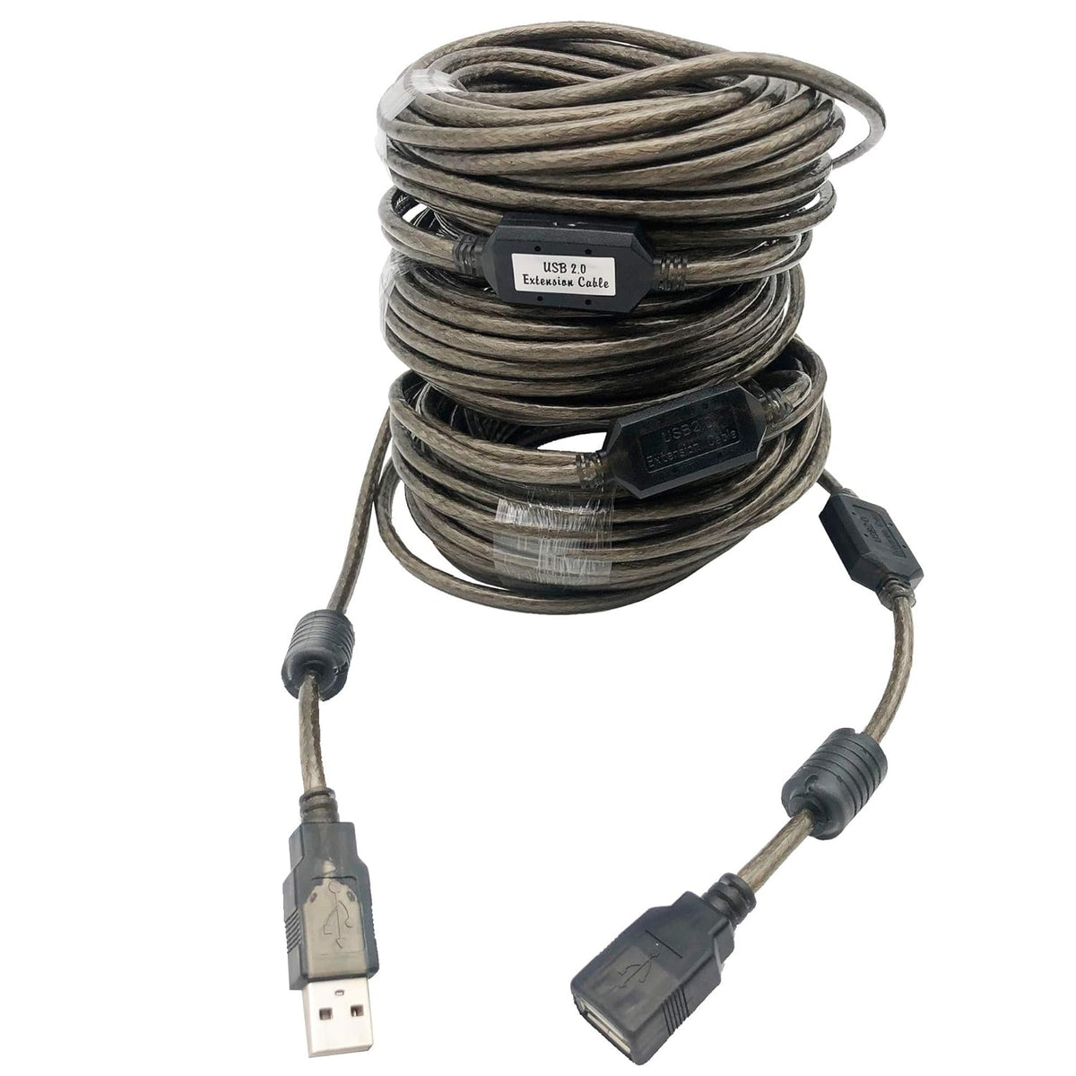 Black USB 2.0 Active Extension Cable 100 Ft (30 M) Z1161