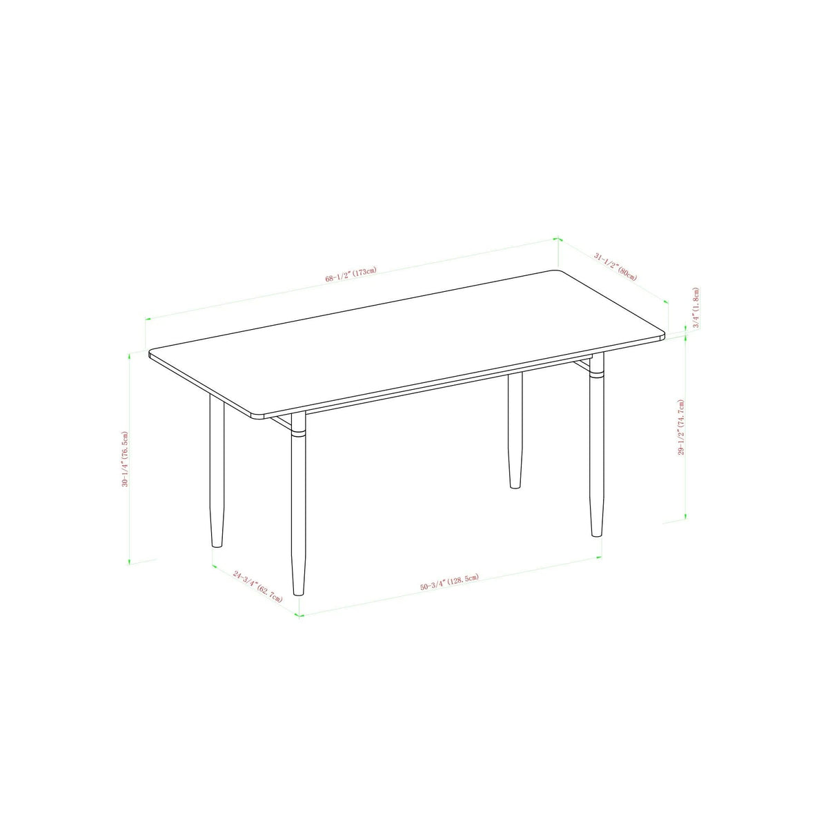 Mid-Century Modern Dining Table K896