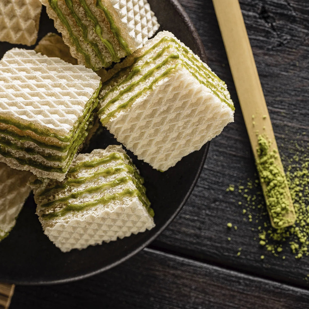 Matcha Cream-Filled Bite-Size Wafer Cookies, 7.76 oz, Pack of 6 R940470
