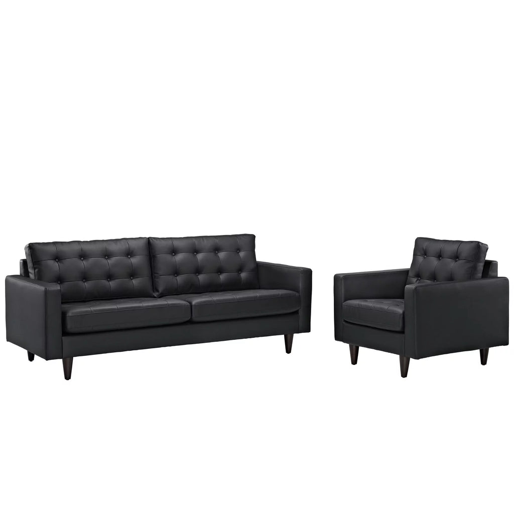 Black Sofa and Armchair Set of 2 N46933