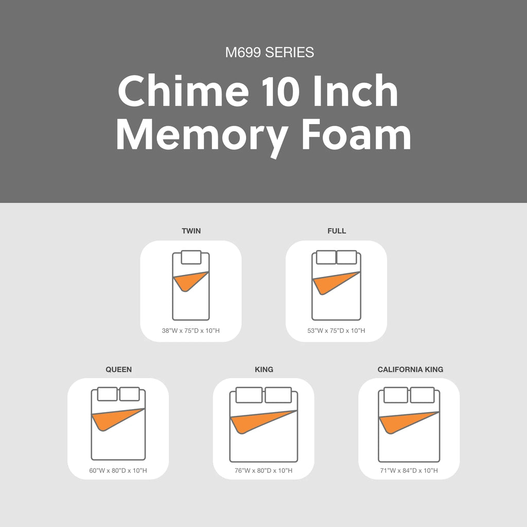10 Inch Memory Foam Twin Mattress G709859