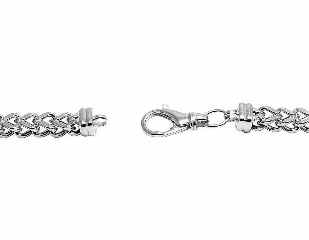 10K White Gold Franco Box Link Chain Necklace E708095