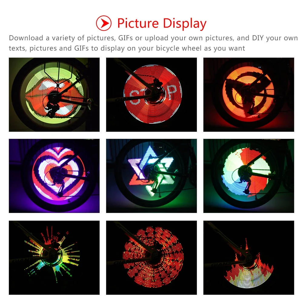 Programmable Wheel Lights for Bikes 64 LEDs B32503