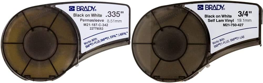Black on Yellow Heat Shrink Tubing, .645 Width, 7' Length Pack of 2 B786971