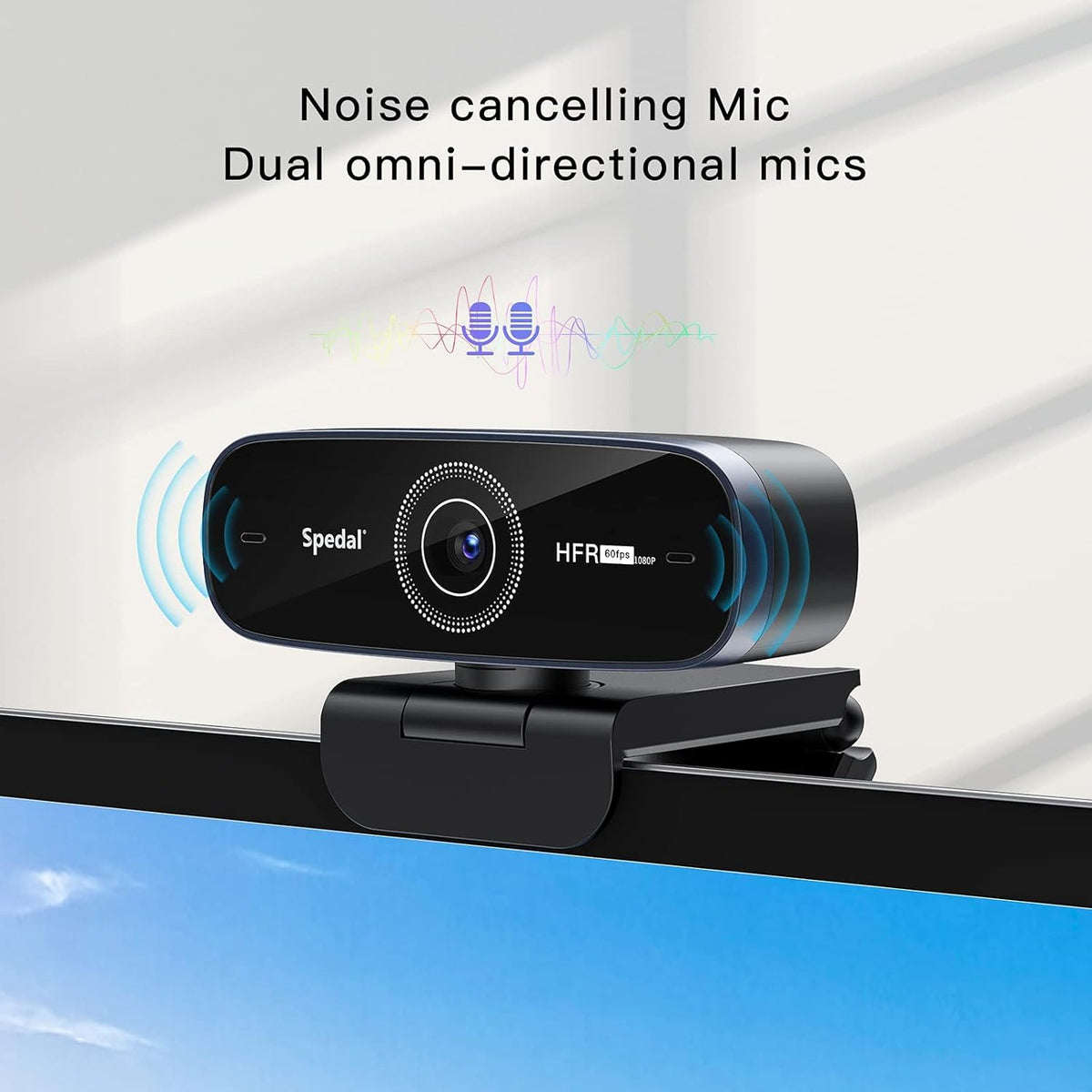 1080P 60fps Webcam with Dual Microphone, AutoFocus, USB Computer Camera Pack of 2 G6935