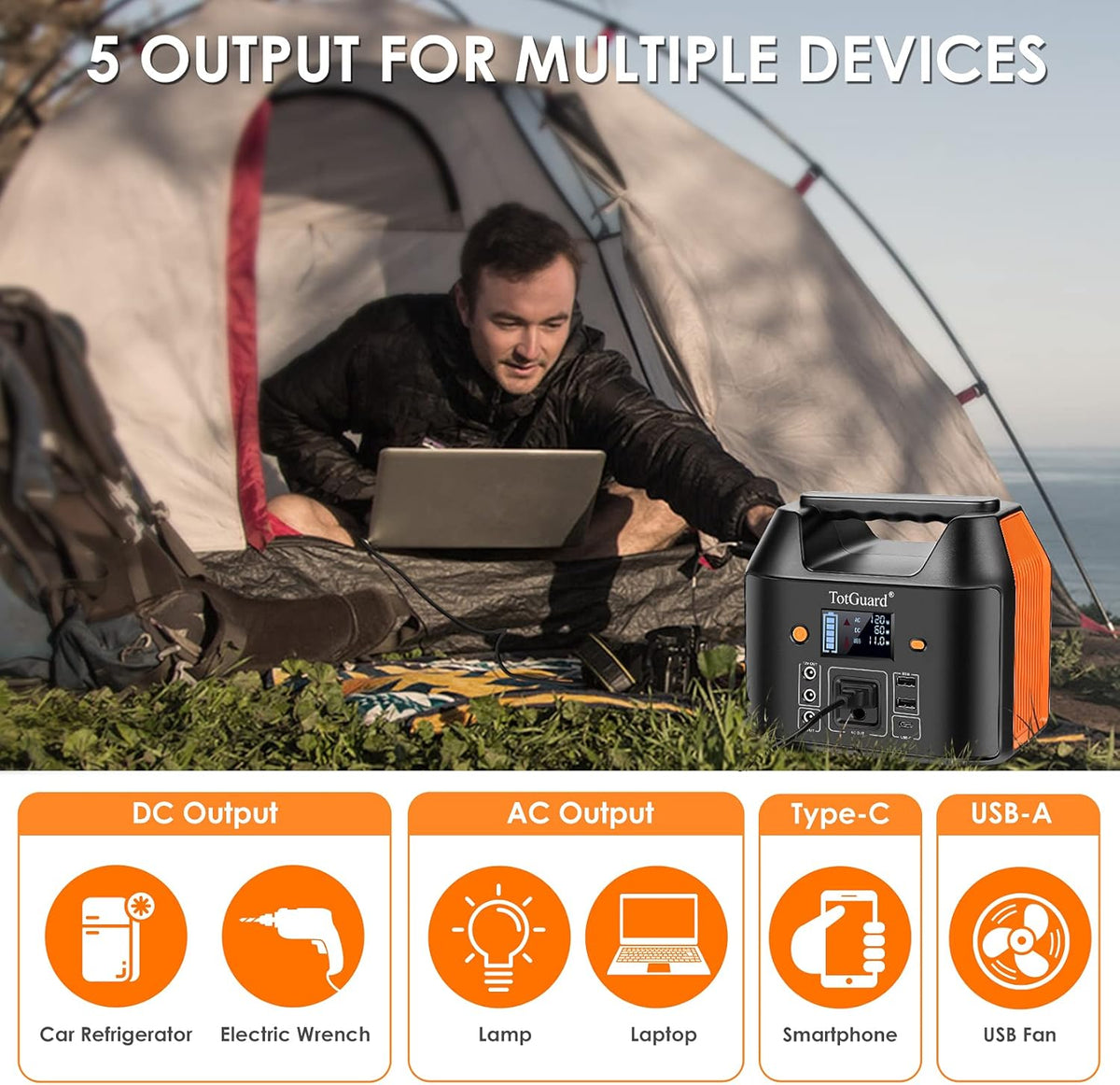 800W Portable Lithium Power Station with 2 AC Outlets H78175