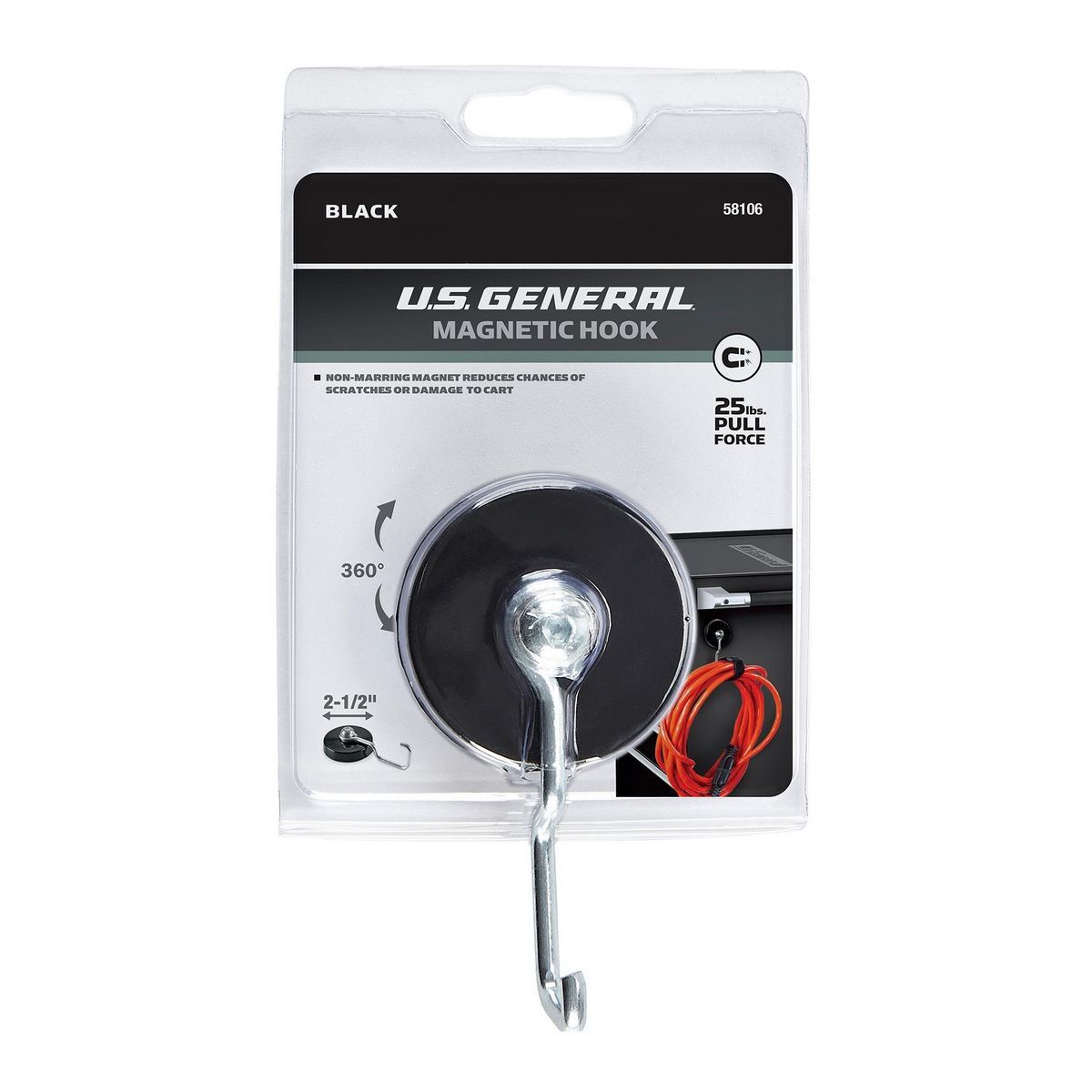 Black Magnetic Hook L8940