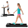 0.6-3.8MPH Walking Pad Treadmill with Remote Control Black R314935