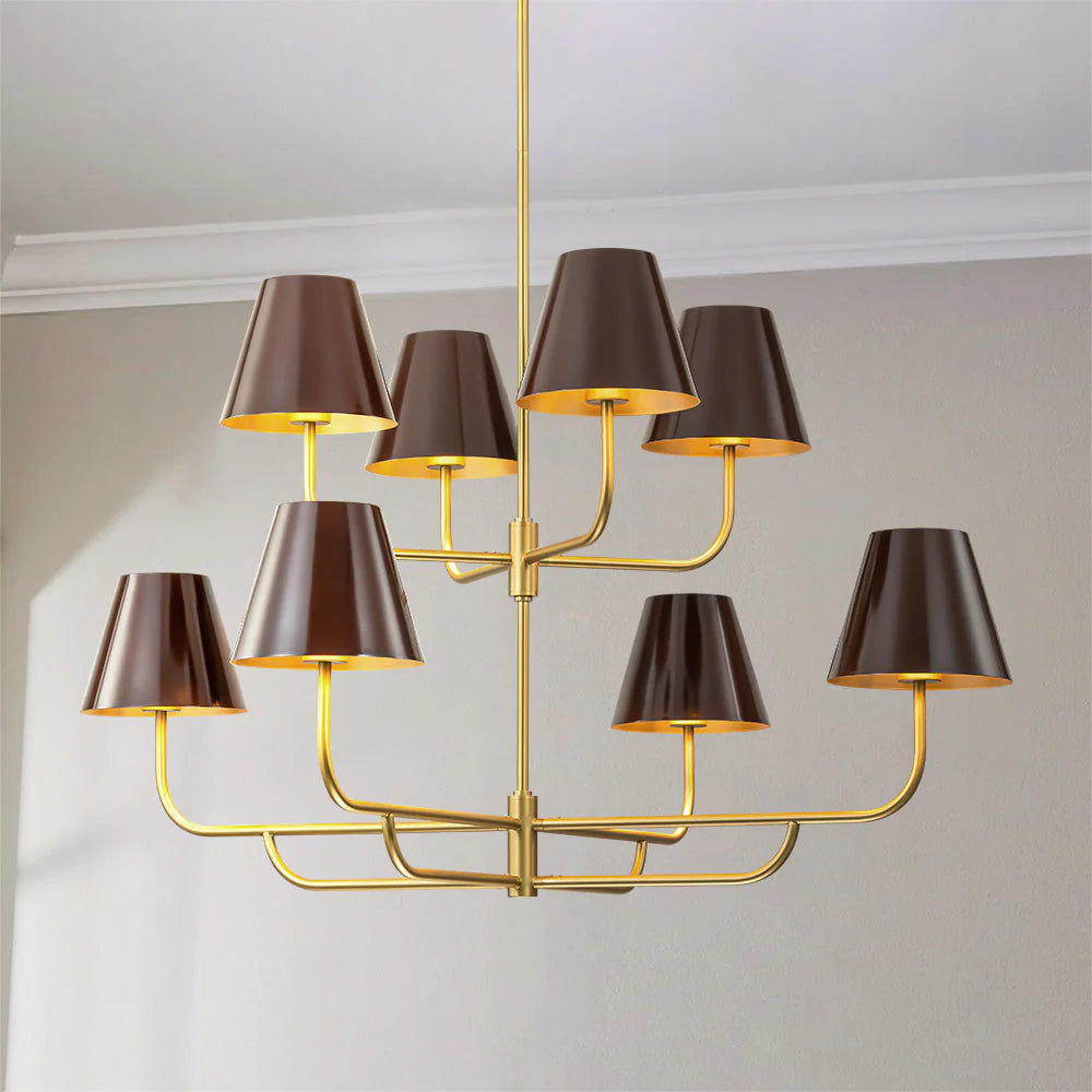 8-Light Dimmable Tiered Chandelier Z3622