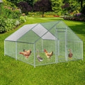 13x10x6.5 FT Metal Chicken Coop with Waterproof Cover C3891