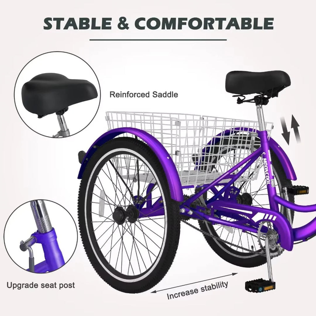 24 Inch 1 Speed Adult Tricycle R2683