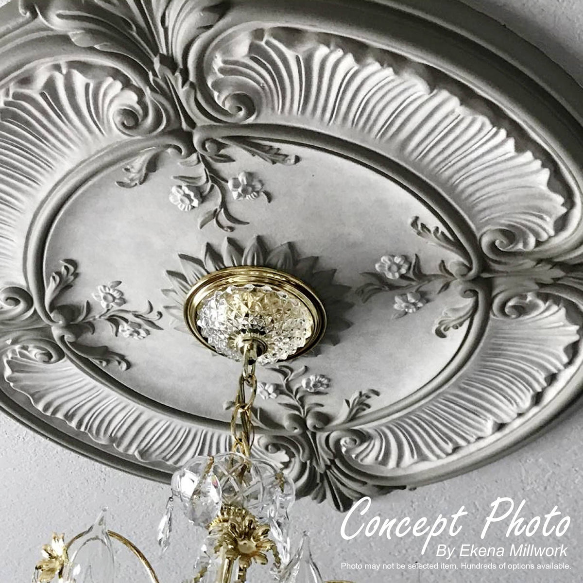 Hand-Painted Rich Gold Ceiling Medallion A3354