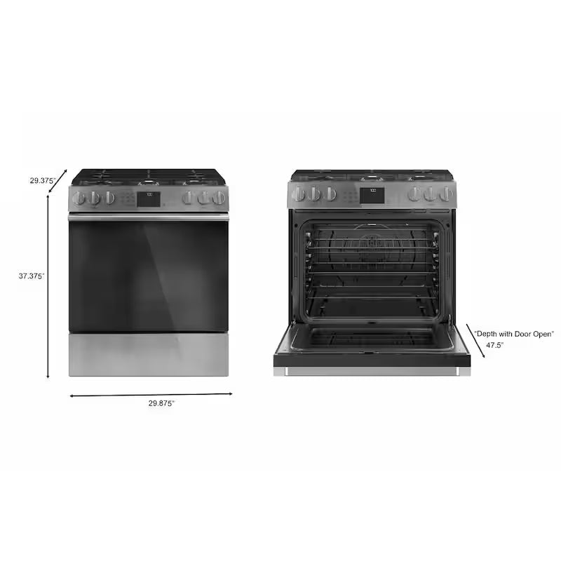 5.6 cu. ft. Smart Slide-In Gas Range with True Convection Y738