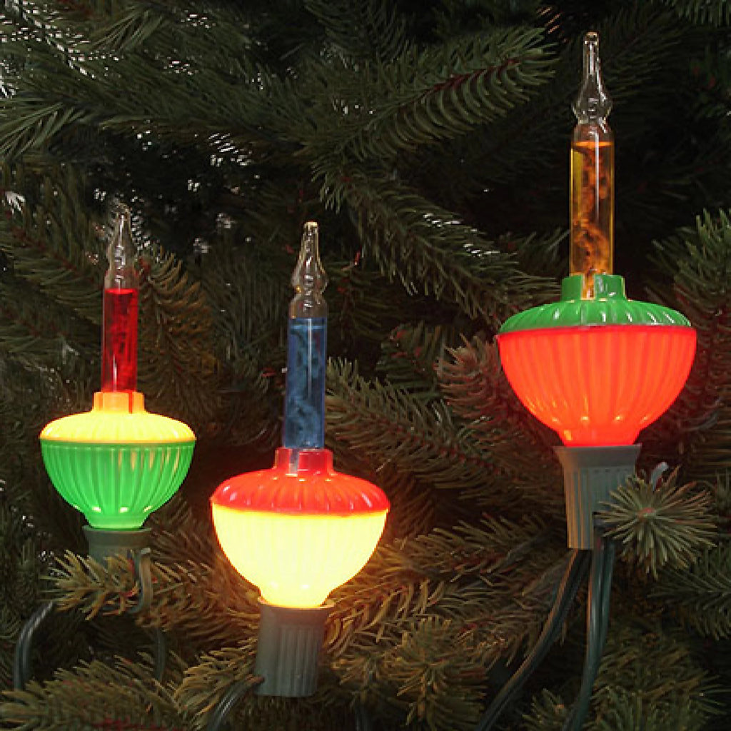 7-Count Multi Color Retro Christmas Bubble Light Set Z9782