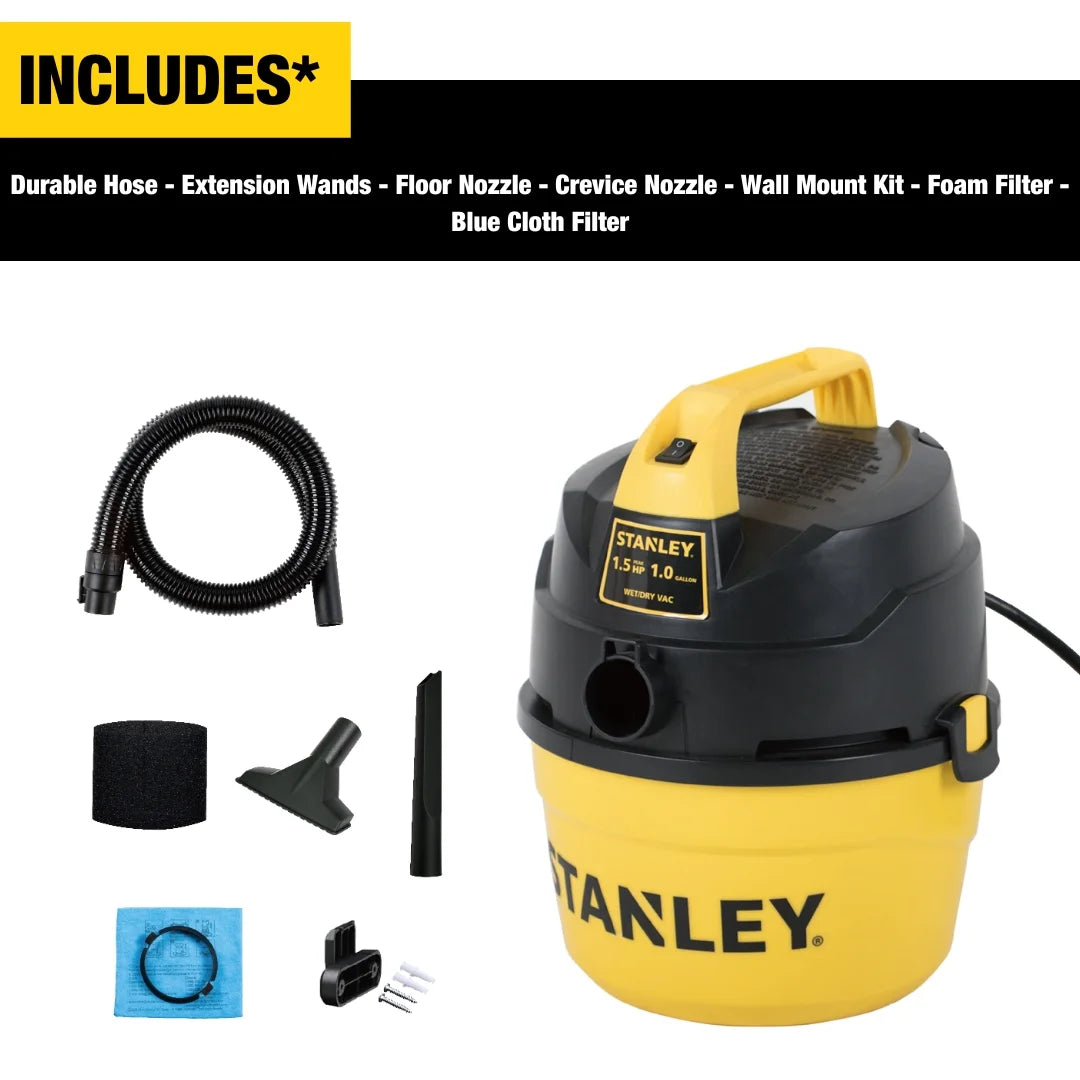 1.5 Peak HP 1 Gallon Portable Wet Dry Vac K546