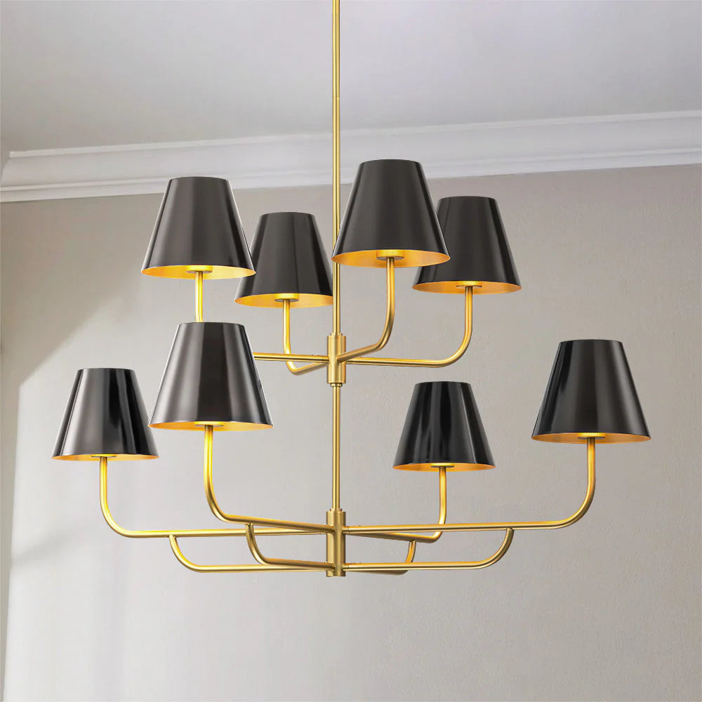 8-Light Dimmable Tiered Chandelier Z3622