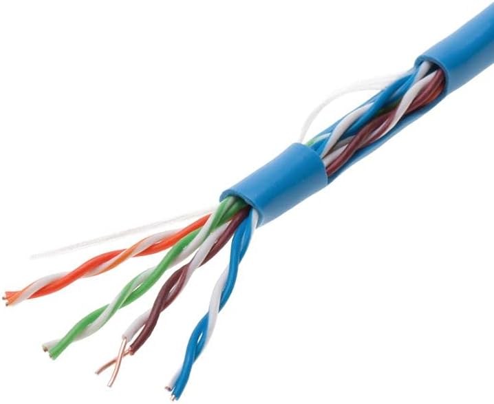 1000ft Blue Cat5e 24AWG Shielded Cable R7096