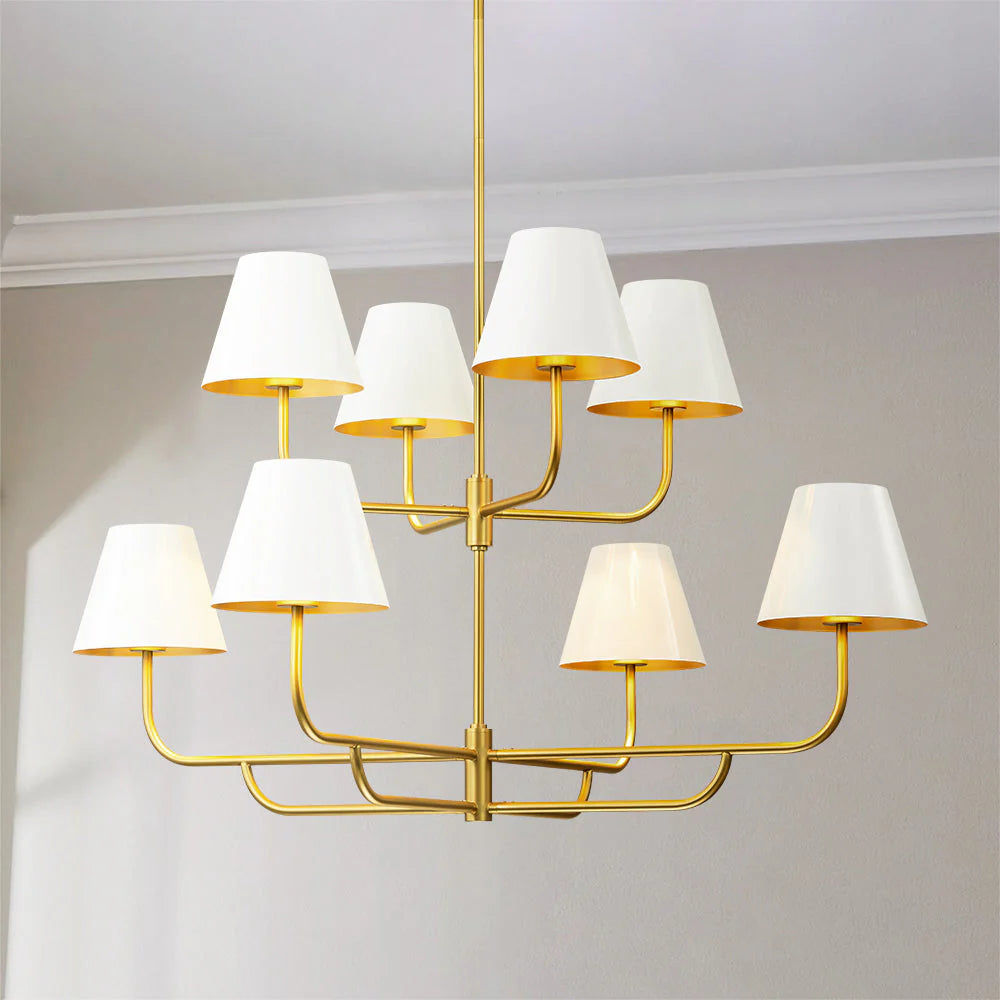 8-Light Dimmable Tiered Chandelier Z3622