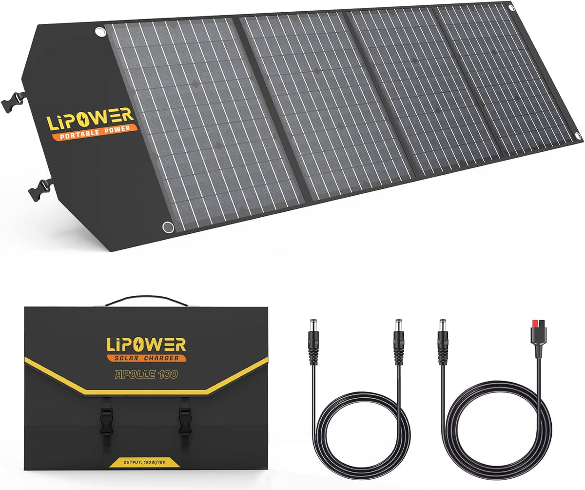 100W Portable Solar Panel 18V Foldable Solar Charger with USB Type-C PD Output L8372