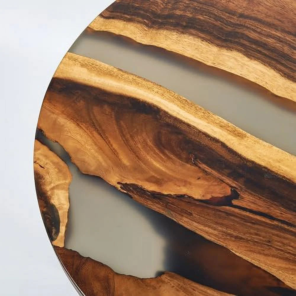 Wood Resin Round End Table W66364