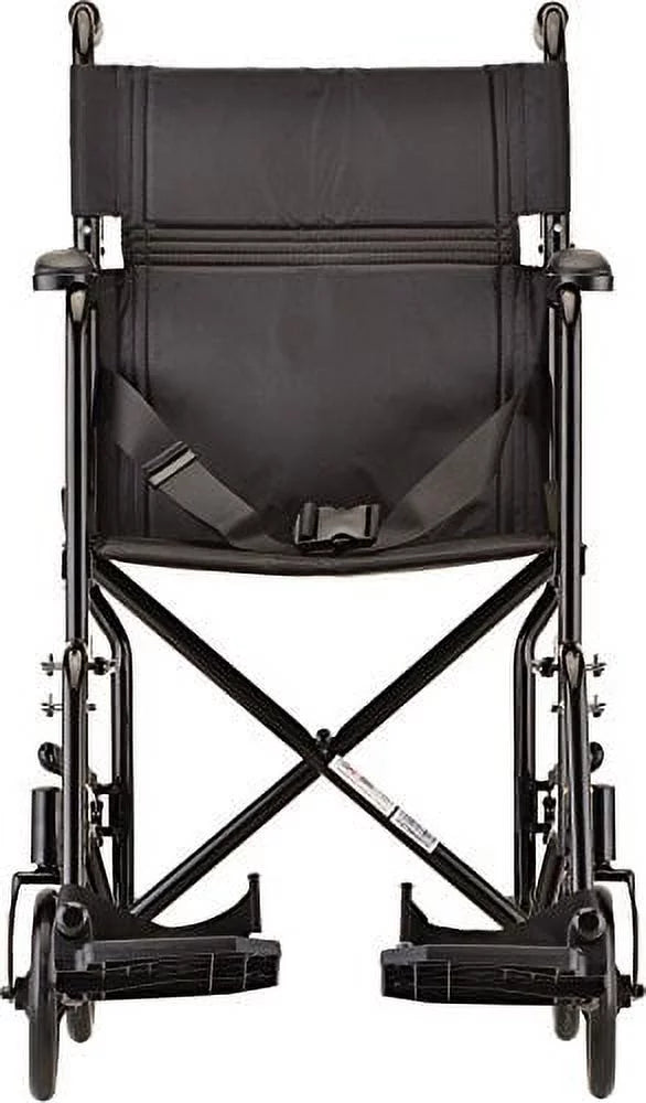 Black 19 Inch Steel Transport Chair Z262029
