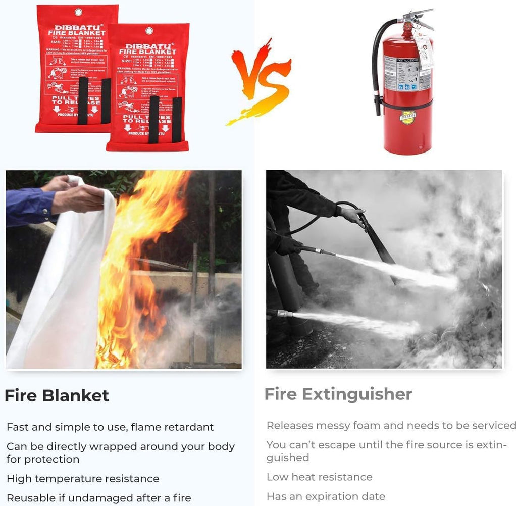 8 Pack Fire Retardant Safety Blanket H4184