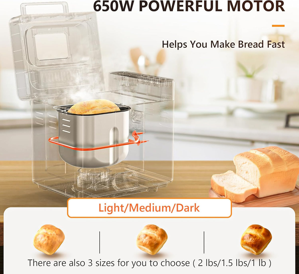 2LB Stainless Steel Bread Maker Machine G666