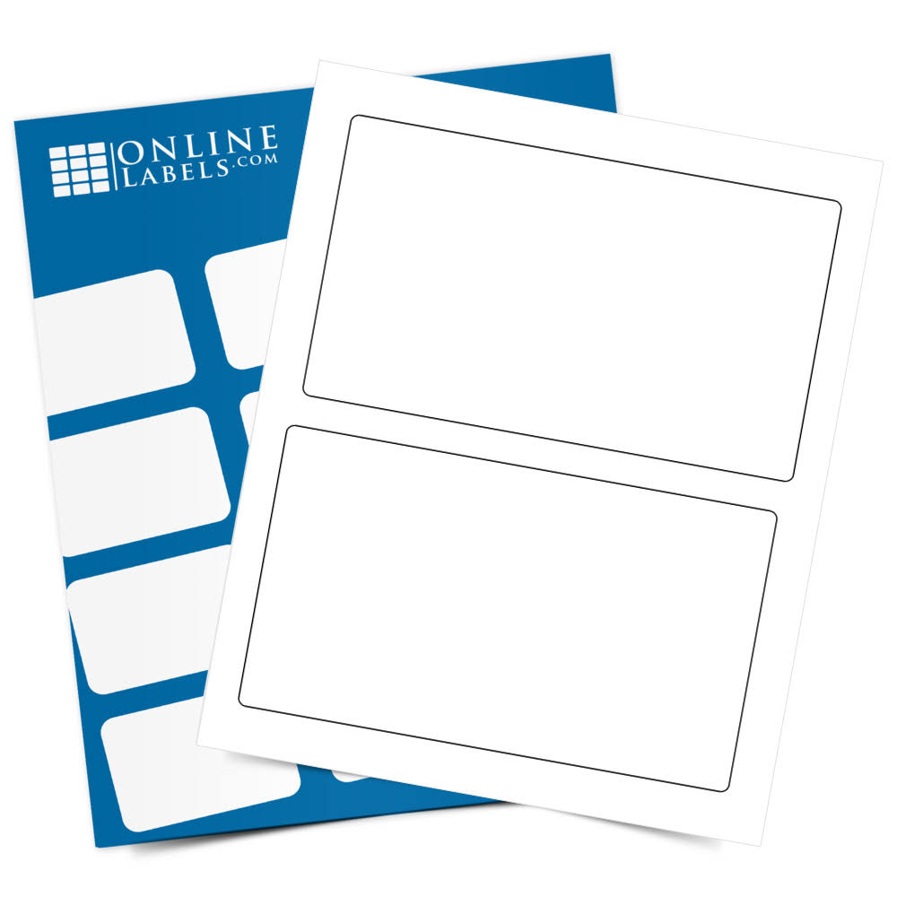 100 Sheets Blockout Laser Labels 7.375x22 x 4.5x22 P8425