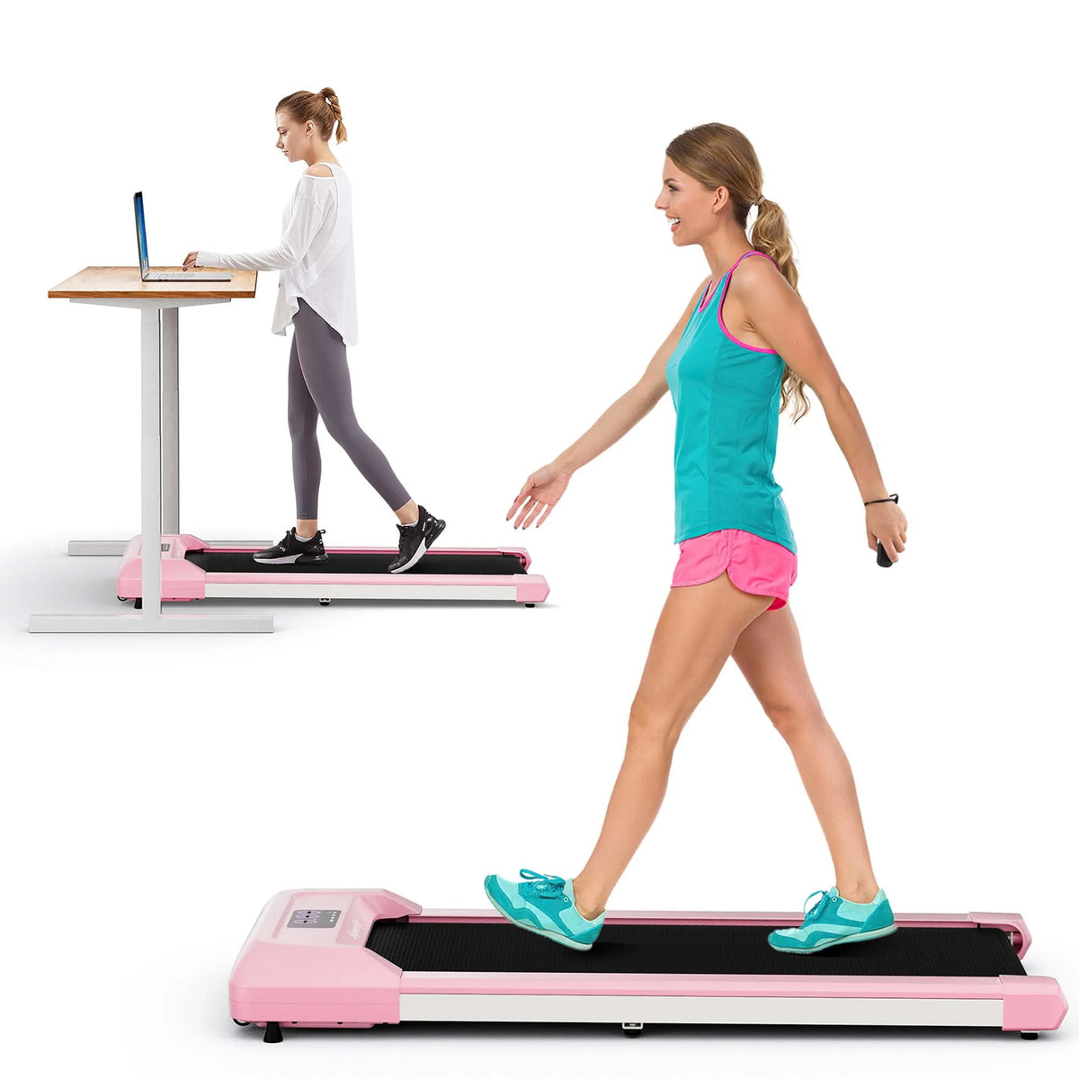 0.6-3.8MPH Walking Pad Treadmill with Remote Control Black R314935