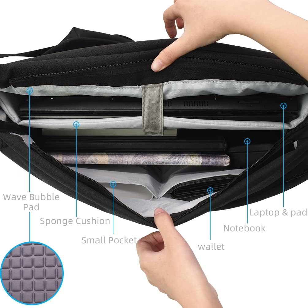 10.5L Water Resistant Laptop Shoulder Bag with Rain cover H98151
