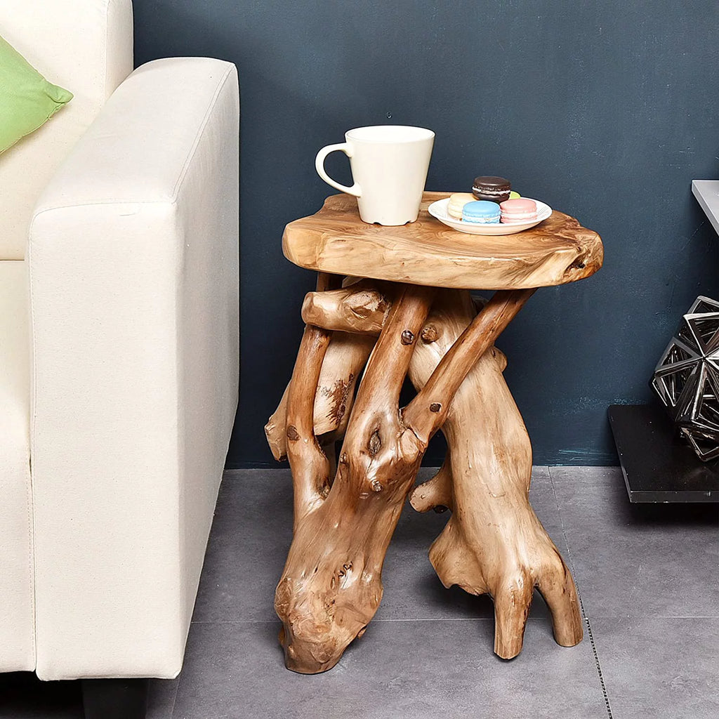 Tree Stump Side Table, 19" Tall O904