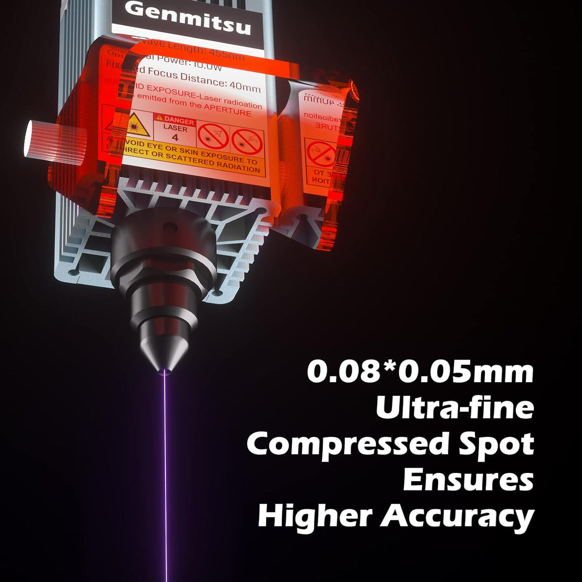 10W Compressed Spot Laser Module with Air Assist Nozzle N919413