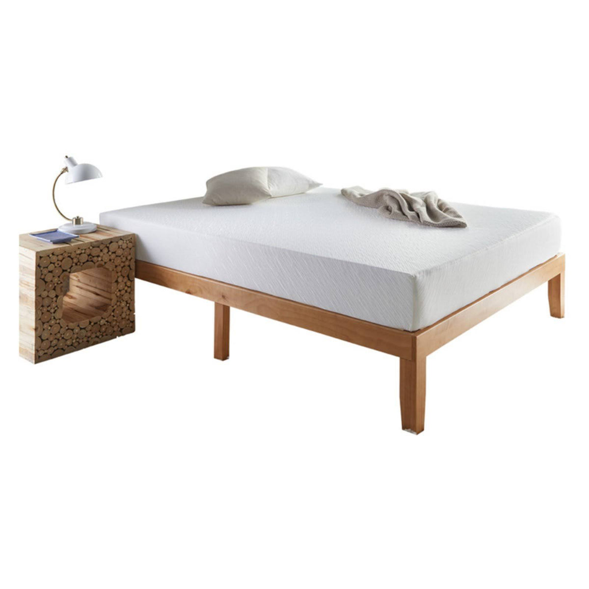 10 in. Supportive Memory Foam Bed, Queen Size H855