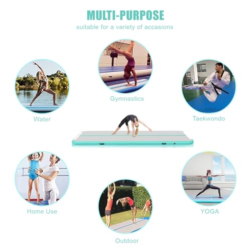 6.6ft/10ft/13ft/16ft/20ft Inflatable Gymnastics Mat with Air Pump J844