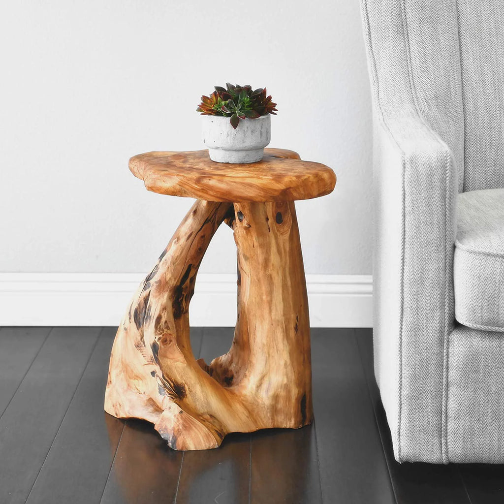 Tree Stump Side Table, 19" Tall O904
