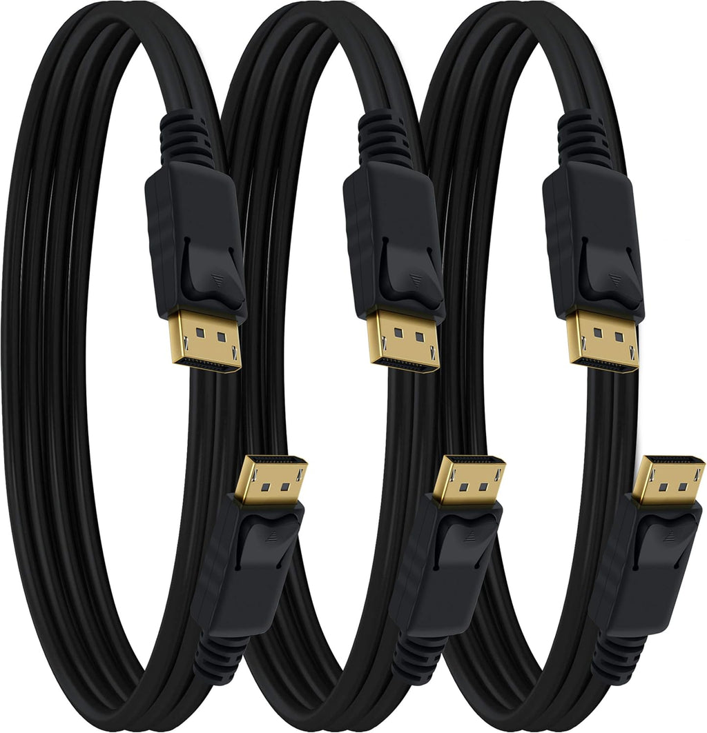 10-Pack Gold Plated DisplayPort to DisplayPort Cable 10 Feet Black U705885