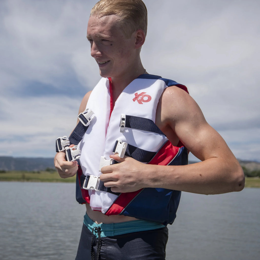Red, White, and Blue Life Vest and Jacket A628