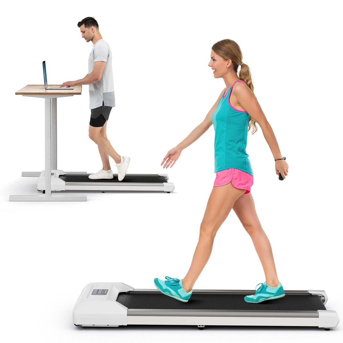 0.6-3.8MPH Walking Pad Treadmill with Remote Control Black R314935