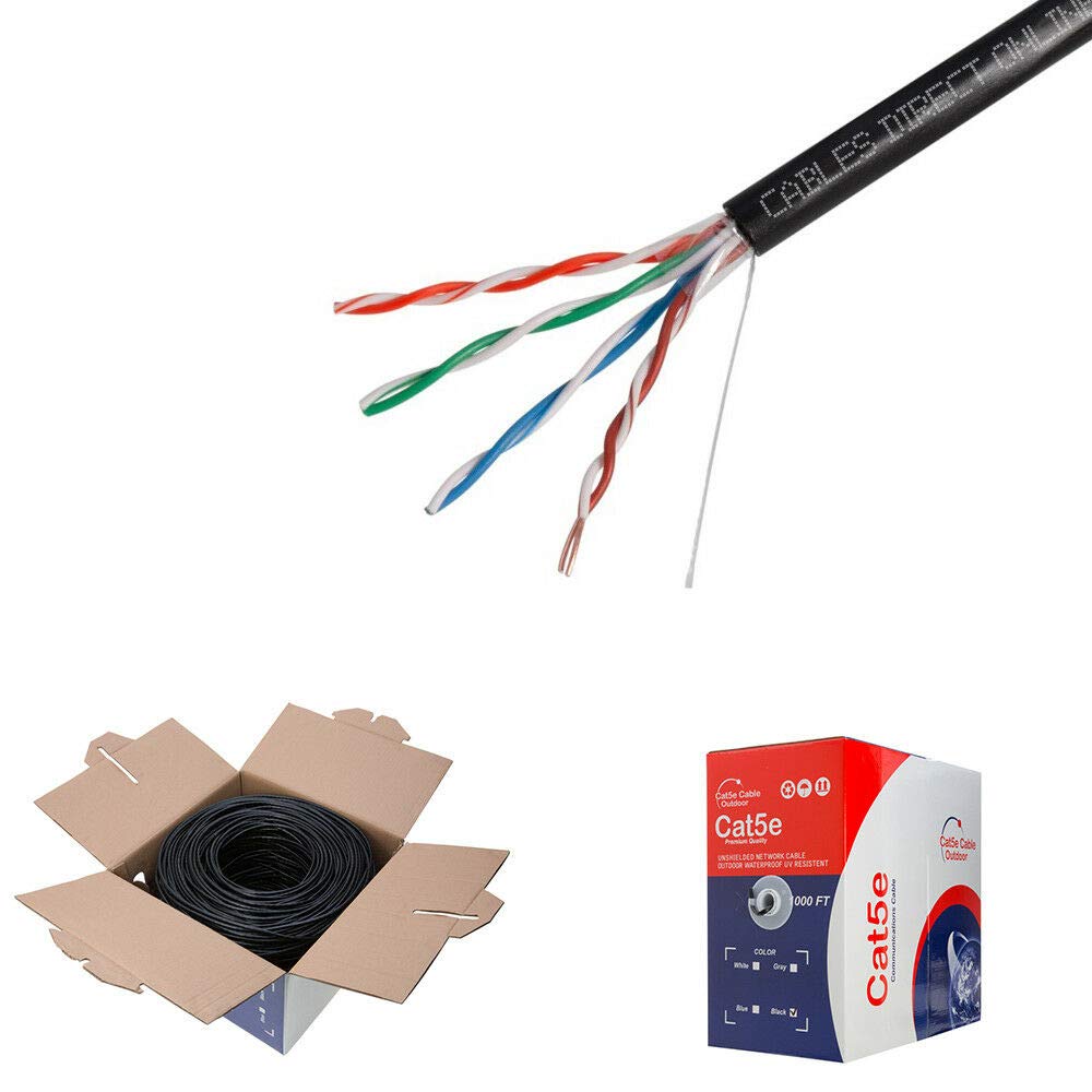 1000FT CAT5e UTP Outdoor 24 AWG Cable Y673