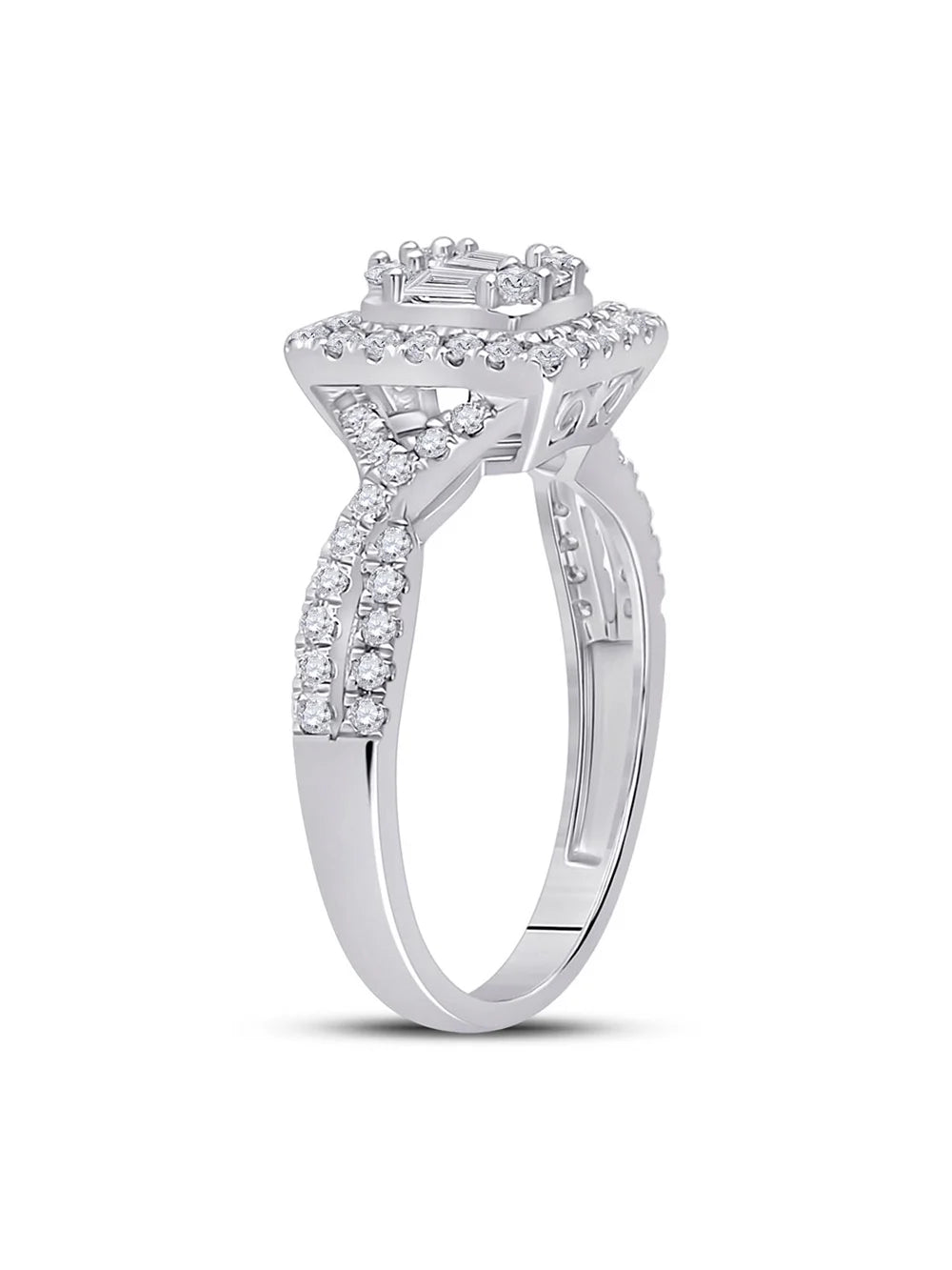 Baguette Diamond Square Ring 5/8 Cttw C654