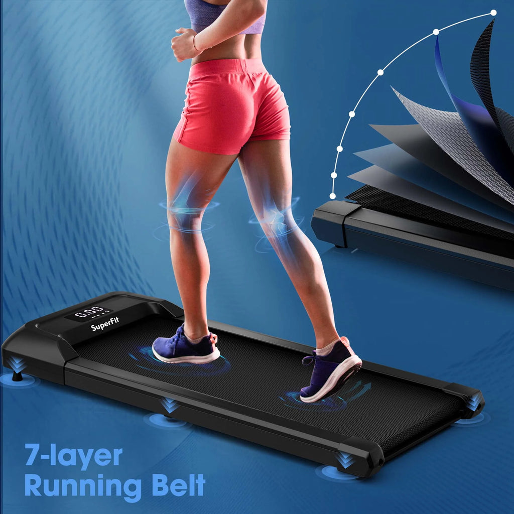 0.6-3.8MPH Walking Pad Treadmill with Remote Control Black R314935