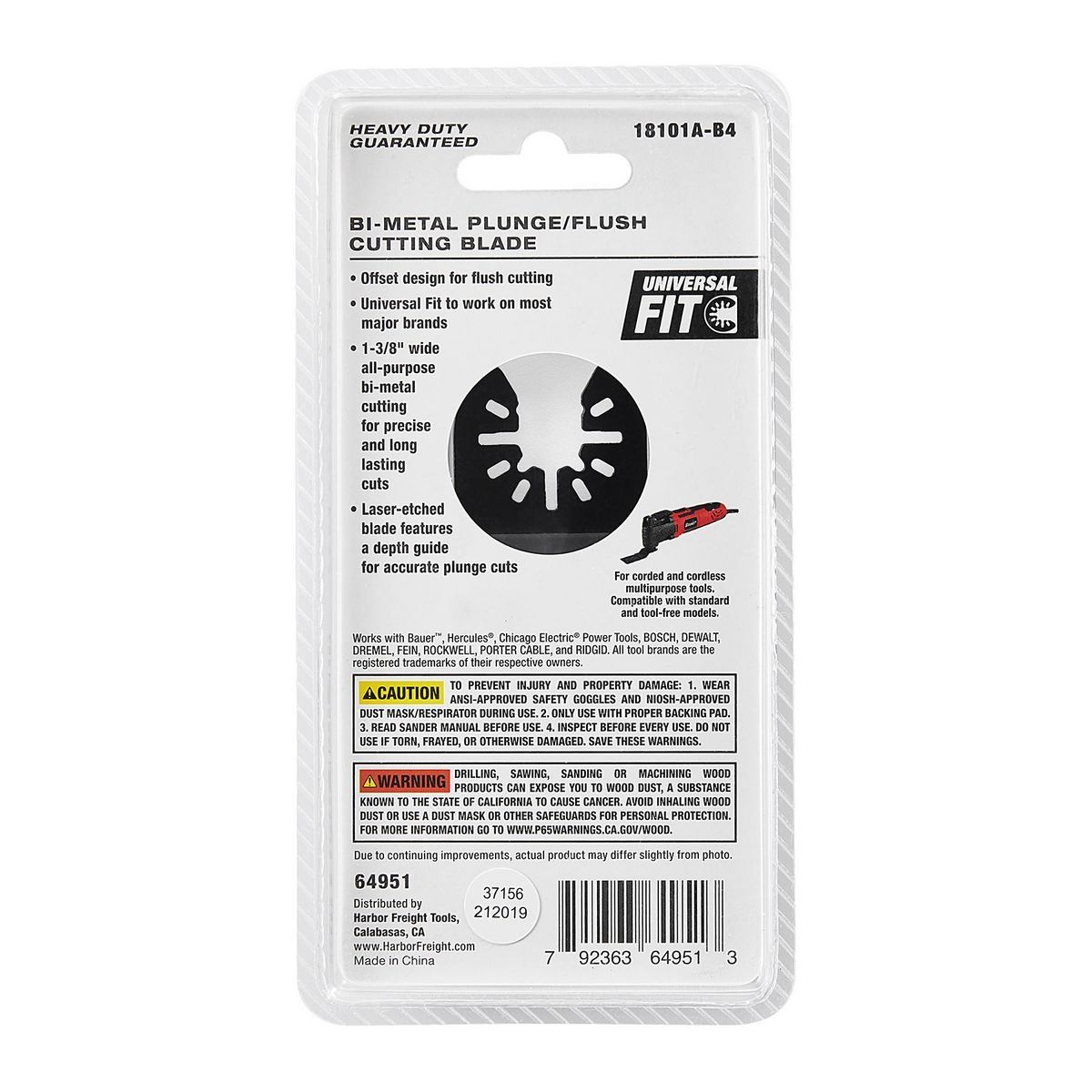 1-3/8 in. Bi-Metal Carbon Steel Plunge/Flush Cutting Saw Blade Q32855